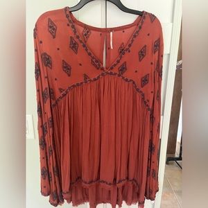 Free people orange tunic